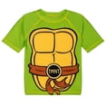 thumbnail image 2 of Teenage Mutant Ninja Turtles Donatello Raphael Leonardo Cosplay Rash Guard and Swim Trunks UPF 50+ Outfit Set Infant to Little Kid, 2 of 4