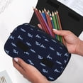 thumbnail image 6 of Sikiie Cute Shark Print Flip Double-layer Pencil Case, All-purpose Stationery Bag for Study and Office, Zipper Design, Unisex, 6 of 7