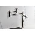thumbnail image 4 of Kingston Brass KS3706RKZ Wendell Deck Mount Pot Filler Faucet with Knurled Handle, Polished Nickel, 4 of 7