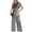 Gray, variant on Lilgiuy Women's Fashion Casual Printing Skew Collar Straps Wide Leg Trousers Jumpsuit Blue 8(L) Winter Dresses for 2022