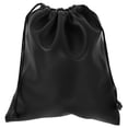 thumbnail image 1 of Bolsa para guardar auriculares, gran capacidad, de cuero artificial, impermeable, protectora (negra), 1 of 7