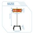 thumbnail image 4 of Solary Infrared Paint Curing Dryer, 1050W 110V Movable Shortwave Infrared Paint Baking Lamp with Smart Timer, 4 of 7