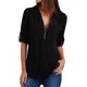 thumbnail image 1 of Blusa Moda Collar En V Cremallera Elegante Y Casual Camisa, 1 of 8