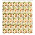 thumbnail image 3 of Kids Shower Curtain, Hand Drawn Toon Forest Habitant Family Fox Stork Hedgehog Caterpillar and Mushrooms, Fabric Bathroom Set with Hooks, 69W X 70L Inches, Multicolor, by Ambesonne, 3 of 3