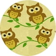 thumbnail image 1 of Ahgly Company Machine Washable Indoor Round Transitional Dark Golden Rod Brown Area Rugs, 3' Round, 1 of 7