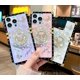 thumbnail image 5 of Funda compatible con iPhone de 16 a 6,1 pulgadas con purpurina de lujo, diseño de mariposa, plegable, con soporte, suave, con efecto espejo de policarbonato, antideslizante, para mujeres y niñas, 5 of 6