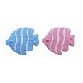thumbnail image 1 of ID 0266AB Set of 2 Butterfly Fish Symbols Patch Embroidered Iron On Applique, 1 of 1