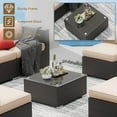 thumbnail image 2 of SUNCROWN 7-Piece Outdoor Patio Furniture Sofa Set All-Weather Black Wicker Sectional Conversation Set with Modern Glass Coffee Table and Cushions (Brown), 2 of 9