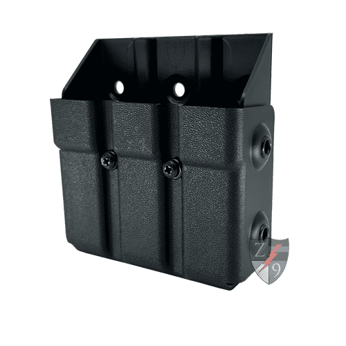 Zero9 Triple Mag Case Holster, Glock 9mm/.40ACP, Molle Loks, Plain Black