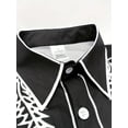 thumbnail image 3 of Men's Western Cowboy Shirt Embroidered Exquisite Long Sleeve Regular Fit Snap Button Down Shirts Black 3XL, 3 of 6