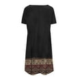 thumbnail image 4 of SMihono Robe d'Été Boho pour Femmes Grande Taille Mode Femmes Décontractée Col Rond Imprimé Manches Courtes Robe avec Poche, 4 of 5