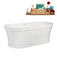 thumbnail image 2 of 65" Streamline B-432-177-BNK Soaking Freestanding Tub and Tray With Internal Drain in Brushed Nickel, 2 of 10