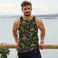 thumbnail image 6 of Pofeuu Carnival Mardi Gras3 Print Men's Workout Tank Tops Sleeveless Muscle Gym Shirt Quick Dry-XX-Large, 6 of 7