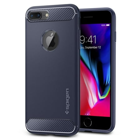 Spigen Rugged Armor Case for iPhone 8/7 Plus, Midnight Blue