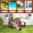 thumbnail image 6 of Costway 2 Person Kid Adirondack Rocking Chair Outdoor Backrest Armrest Solid Wood Coffee, 6 of 9