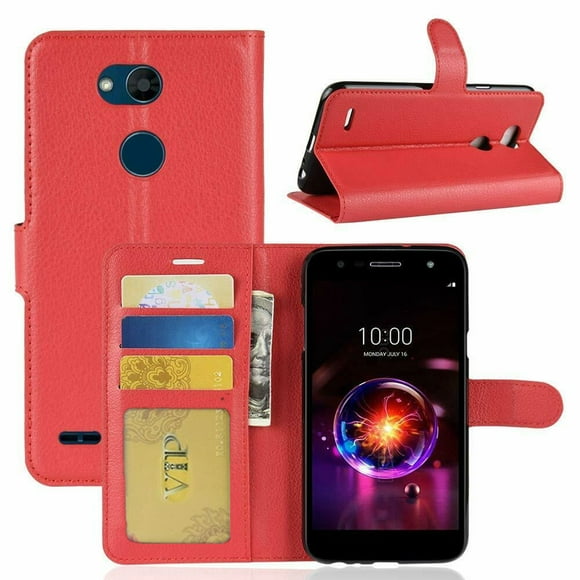 [PST] LG X Power 3 Case, Leather Magnetic Card Slot Wallet Folio Flip Case Cover
