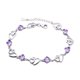 thumbnail image 1 of Pulsera del día de San Valentín, pulsera de cadena de eslabones, pulsera de moda para mujer, pulsera con dije de corazón para aniversario de amante , Doble Corazón 16.5cm, 1 of 8