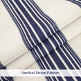 thumbnail image 6 of DriftAway Chris Linen Blackout Curtains with Thermal and Sound Reducing Layer 63 Inches Long for Bedroom Striped Printed Drapes Thermal Insulated Lined Window Treatments for Living Room Dark Blue, 6 of 8
