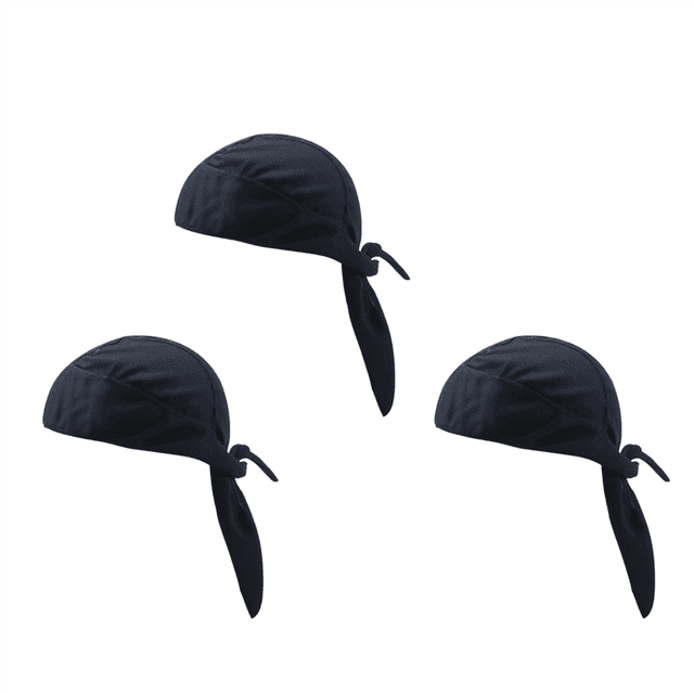 3X Quick Dry Head Scarf Pure Cycling Cap Men Running Riding Bandana Headscarf Pirate Hat Hood Headband Black