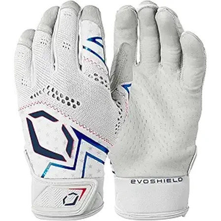 Evoshield Adult PRO-SRZ V2 Batting Glove White/Red/Blue X-Large