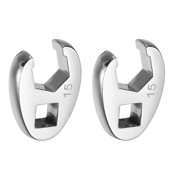 Uxcell 2 Pieces Drive Crowfoot Wrench 3/8" Drive 15mm Metric Flare Nut Crowfoot Wrench