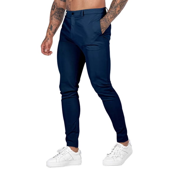 YOTMKGDO Mens Pants Casual, Pantalones De Hombre, Men's Wide Slim Pants Casual Pants Men's Breathable Pants Men's Pants, Navy XXL