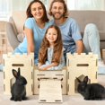 thumbnail image 4 of Bunny Castle HIIMALEX, tamaño extra grande, de madera, para conejos, 4 of 9