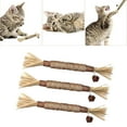 thumbnail image 3 of 3 piezas de juguetes de hierba gatera para la dentición de gatos de interior, juguetes para masticar, de para mascotas, suministros jinwen Juguetes molares, 3 of 8
