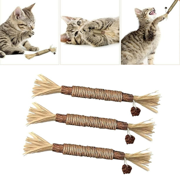 3x Catnip Toys Cat Nip Sticks For Indoor Cats Teething Cats Chew