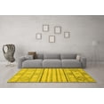 thumbnail image 3 of Ahgly Company Indoor Round Abstract Yellow Modern Area Rugs, 8' Round, 3 of 4