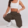 thumbnail image 3 of Women's Sports Pants Loose Casual High Waisted Exercise Straps Bottom Jogging Pants, 3 of 4
