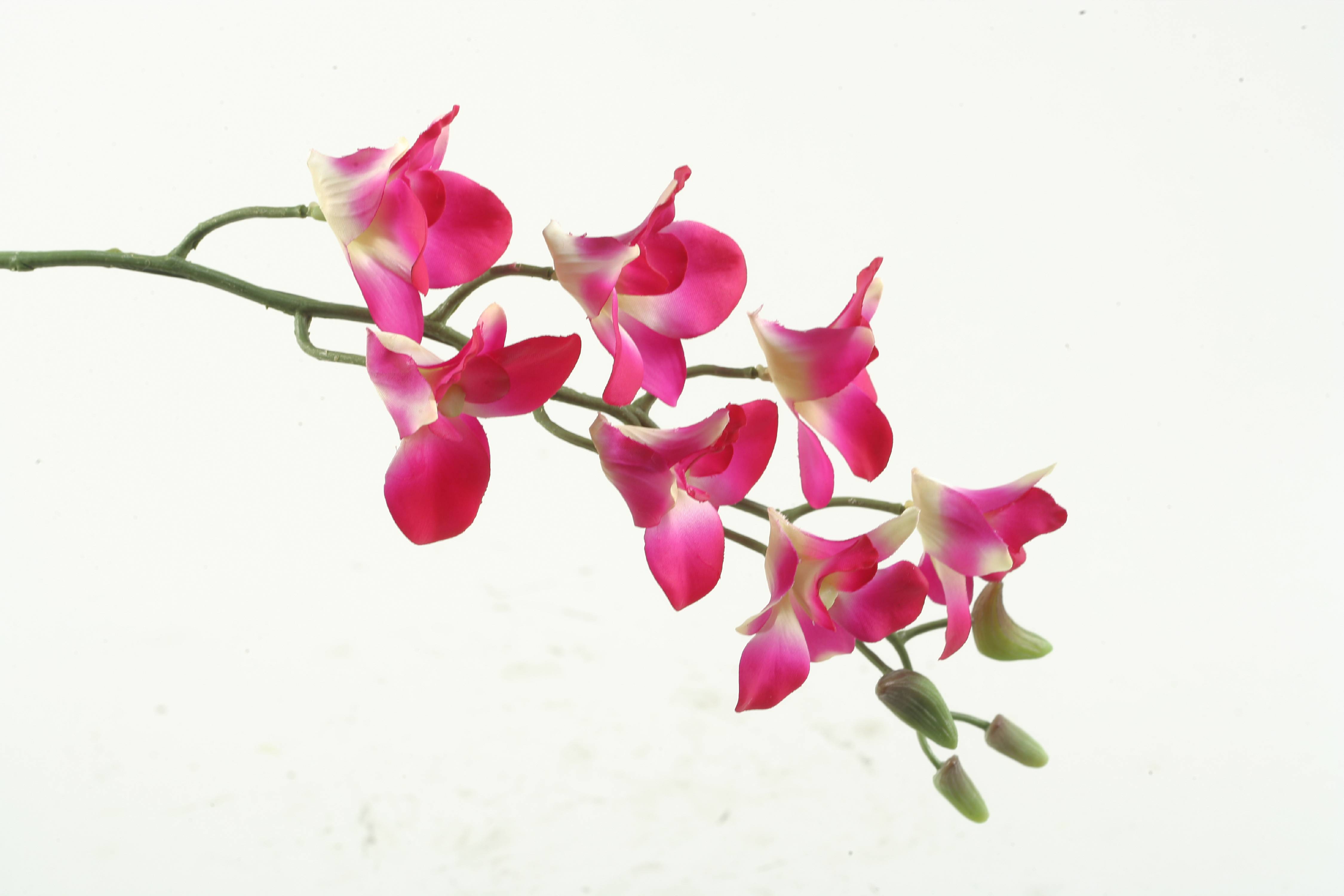 D&W Silks Purple Dendrobium Orchid Stem Set of 3