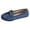 Blue, variant on Penny Loafers for Women Metal Bowknot Decor Flat Work Walking Dress Shoes Comfortable Business Casual Slip on Chunky Suede Footwear Blue Size 6