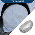 thumbnail image 3 of Unique Bargains Tire Covers with Hook Bottom Car Wheel Cover Checkered Pattern Aluminum Film Fit 36"-38" Tire Dia 4 Pcs, 3 of 7