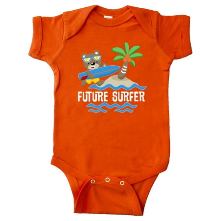

Inktastic Surfing Future Surfer Bear Gift Baby Boy or Baby Girl Bodysuit