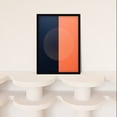 thumbnail image 4 of Pumpkin and Blue Slate Abstract Oil Painting Minimalist Geometric Colour Block Artwork Framed Wall Art Print A4, 4 of 5