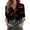 Black, variant on Women's Halloween Pumpkin Print Button Down Shirt, Long Sleeve Casual Blouse, Festive Holiday Tops for Party and Daily Wear