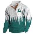 thumbnail image 1 of Sudadera sin capucha para hombre, moda, bolsillos, manga larga, estampado navideño, sudadera con capucha, blusa de poliéster para hombre., 1 of 2