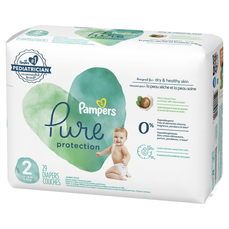 Pampers Pure Diapers Size 5, 132 Count (Select For More, 45 OFF