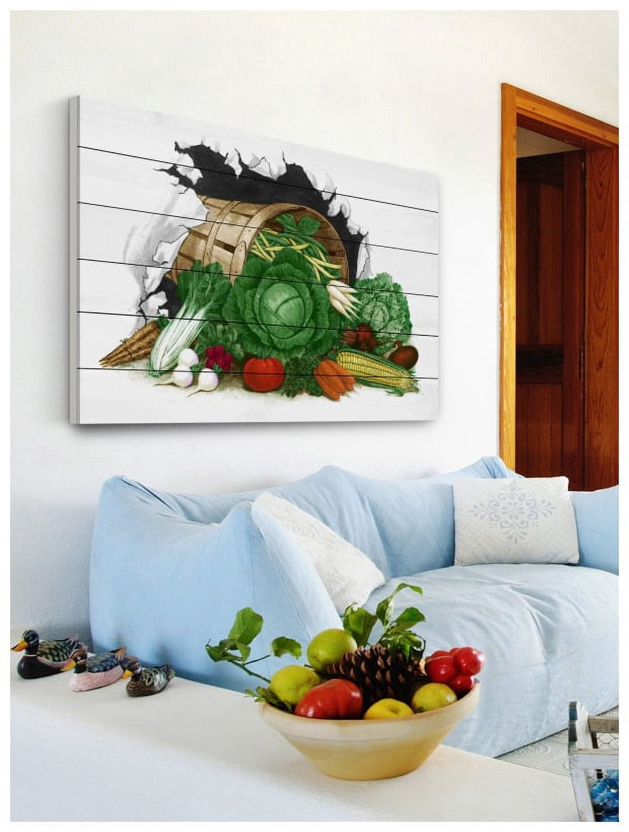 Marmont Hill "Veggies" Painting Print on White Wood