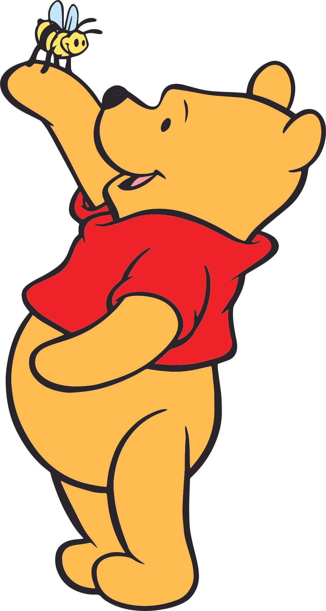 Winnie The Pooh With Bee Honey Customized Wall Decal - Personalized Name -  Baby Girls Boys Kids Bedroom Wall Decal Size (20x12 inch) - Walmart.com