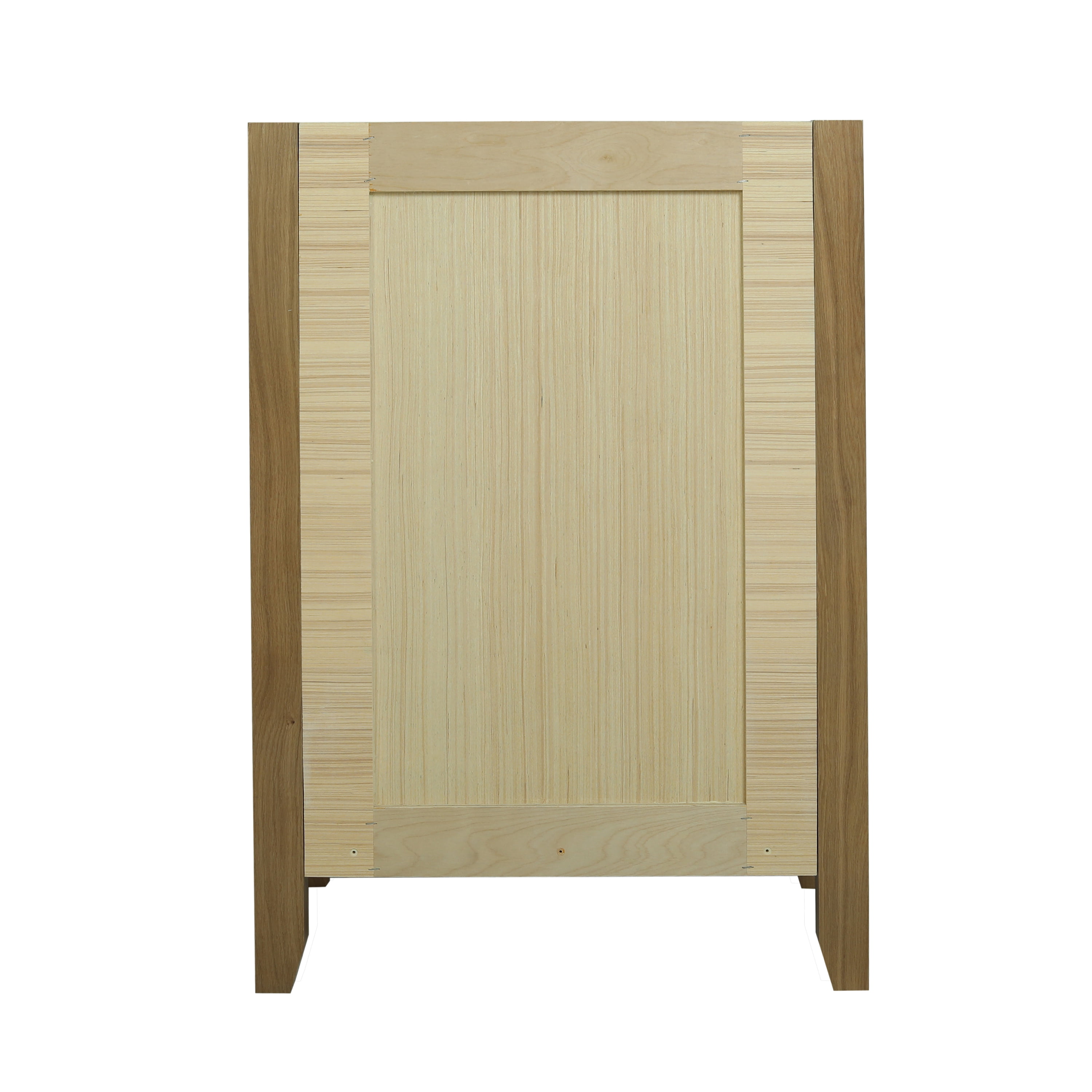 Design House Dawson 24-Inch Bathroom Vanity Cabinet, Ready to Assemble, 2-Door Freestanding, Comfort Height 34 in., Riffed Oak, Matte Black Hardware, 228403-ROAK-RTA