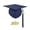 Navy Blue Kid, variant on Joernso 2025 Graduation Cap with Tassel Bachelors Hat with Adjustable Size Elastic Band Graduation Dress Accessory Master Degree Graduation Ceremony Hat
