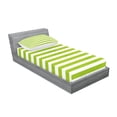 thumbnail image 2 of Ambesonne Lime Green Fitted Sheet & Pillow Sham Set, Watercolor Lines, Twinxl, White Lime Green, 2 of 2