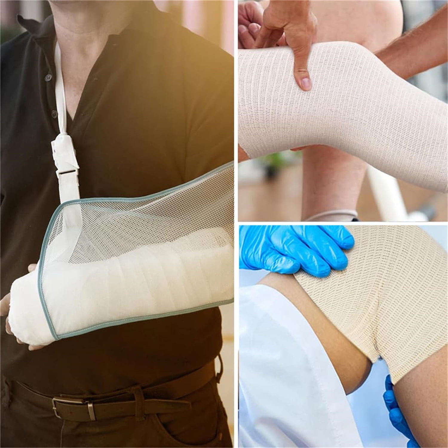 Elastic Tubular Support Bandage,Bexikou Cotton Stockinette Tubular Bandage,Tubular Arm Stocking Tube Bandage for Skin Protection and Keep Dressings(3.15 Inch x 11 Yard)