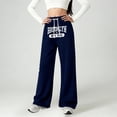 thumbnail image 2 of XEGLSBU Girls Pants Sets Size 8 Letter Print Girls Casual Wide Leg Pants Loose Fit Comfortable Trousers for Children Navy Size 13-14 Years, 2 of 5