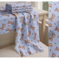thumbnail image 6 of Soimoi Blue Cotton Cambric Fabric Footprints & Mouse Kids Printed Fabric 1 Yard 42 Inch Wide, 6 of 7