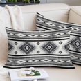 thumbnail image 2 of Gray Boho Pillow Covers 16"x24", Southwestern Ethnic Aztec Retro Geometric Soft Brushed Microfiber Breathable Throw Pillow Covers, Decorative Pillowcase with Zipper for Couch Sofa Bedroom Living Room, 2 of 9