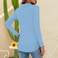 thumbnail image 6 of Lumtrix Women'S Polo Shirts Long Sleeve Collared T Shirt Golf Shirt Business Casual Tee Casual Tops Button Down Sky Blue 2XL, 6 of 7
