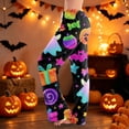 thumbnail image 2 of Satingcolo Women Halloween Lounge Pants Comfy Pajama Bottom Drawstring Waist Print Long Pajamas Pants S-2XL, 2 of 5
